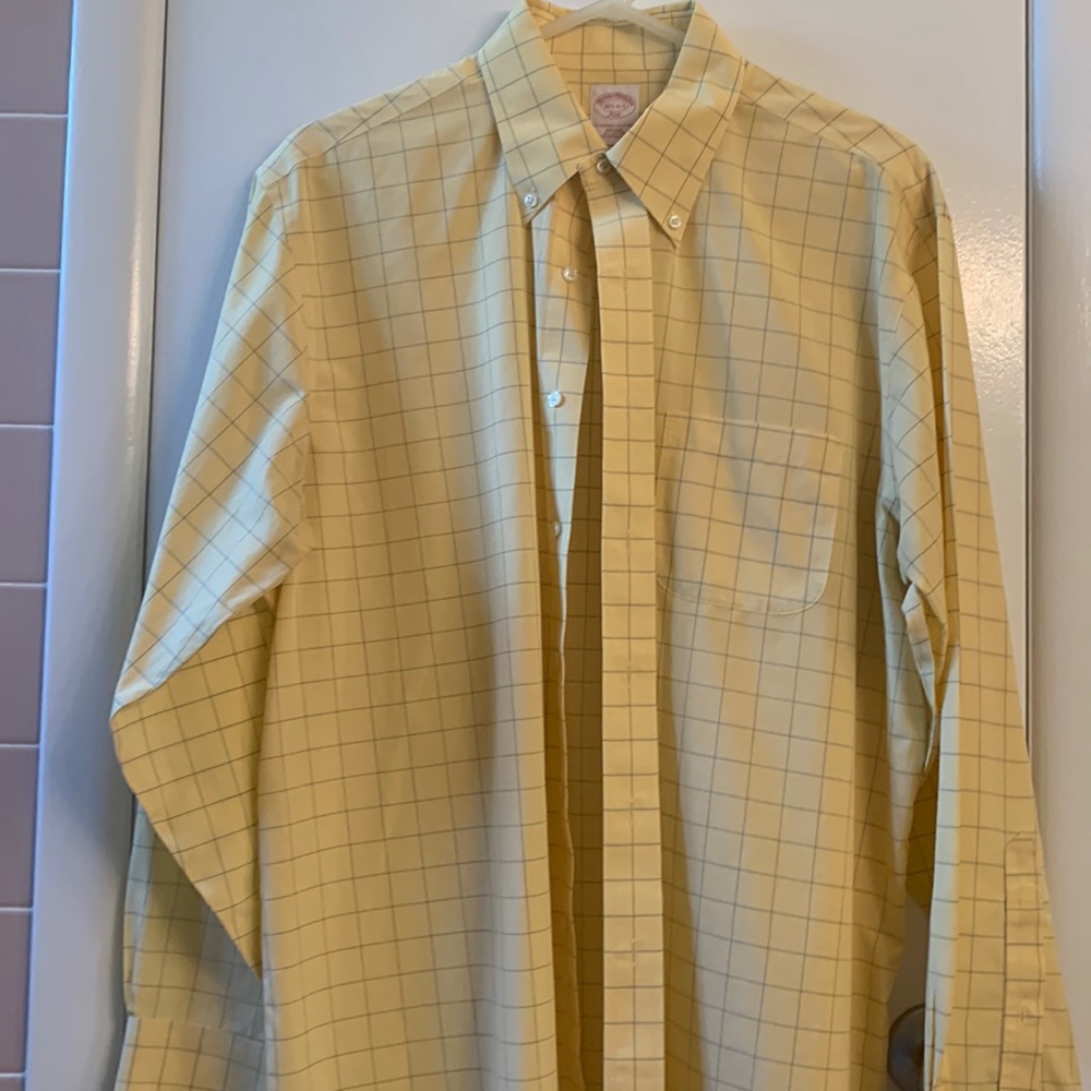 Brooks brothers yellow shirt